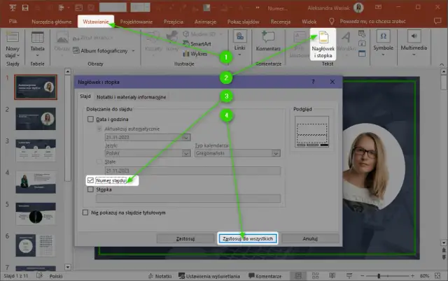 Jak łatwo ustawić numer slajdu i pokazać ich całkowitą liczbę w PowerPoint