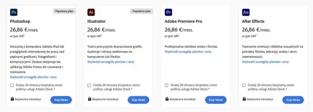 Cena Photoshop w Polsce: ile kosztuje? Plany i alternatywy