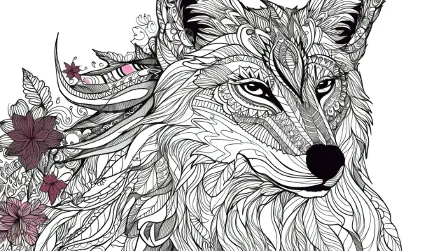 Kolorowanka wilk - darmowe szablony do wydruku dla dzieci i dorosłych