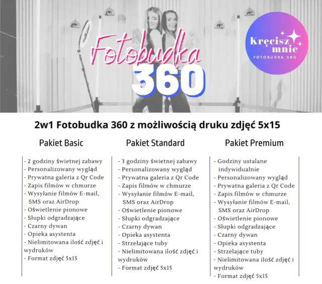 Fotobudka: Cennik, pakiety, 360 vs klasyczna. Wybierz idealną!