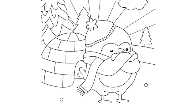 Kolorowanka pingwin – darmowe szablony do zabawy dla dzieci