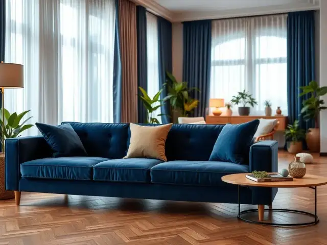 Jakie zasłony do granatowej kanapy? Odkryj idealne połączenia kolorów