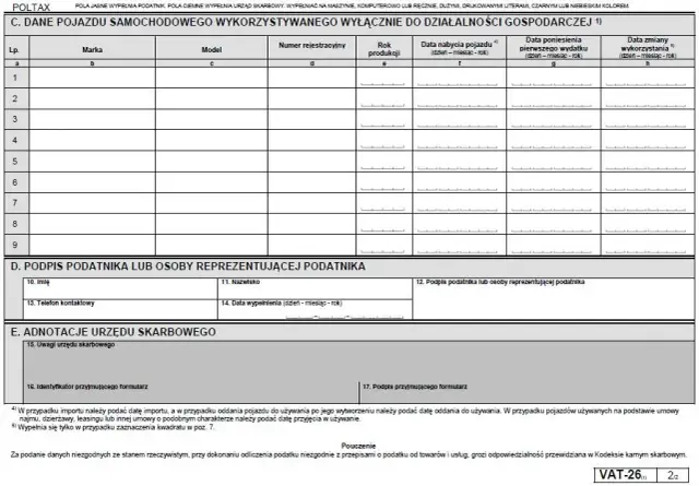 Jak wypełnić oświadczenie dotyczące VAT w PZU bez błędów?
