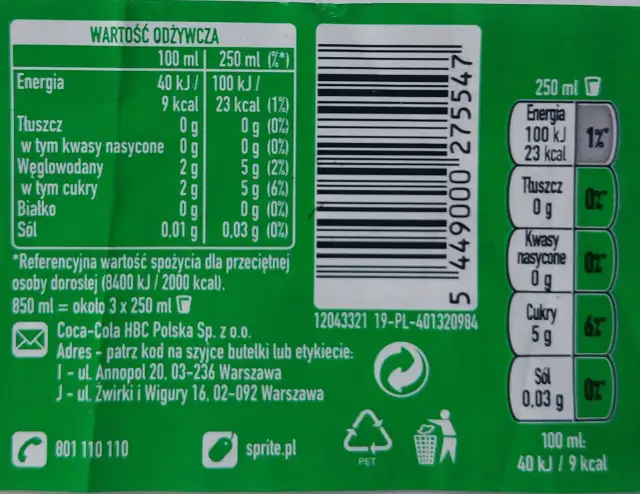 Napój Sprite – skład, warianty i najlepsze miejsca zakupu