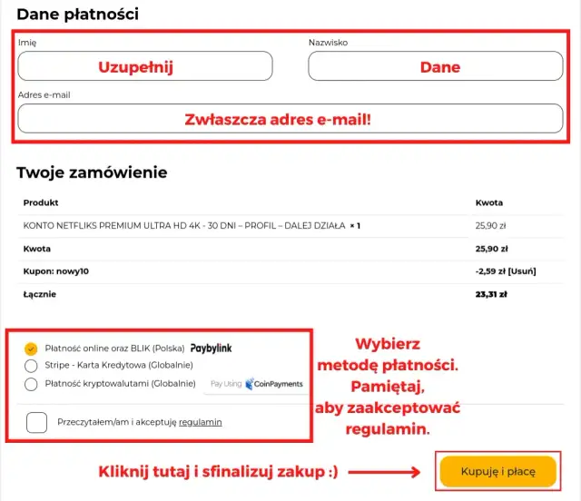 Jak kupić Netflix BLIKiem? Poznaj alternatywne metody płatności