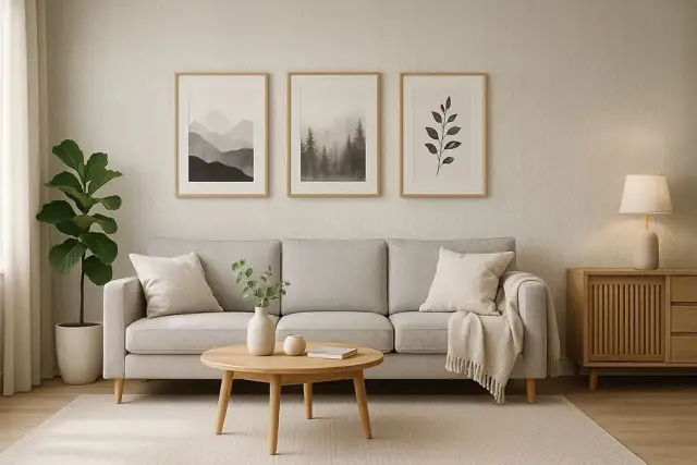 Cuadros nórdicos: transforma tu salón con estilo y calma.