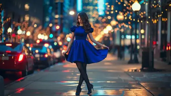 Jaki kolor rajstop do niebieskiej sukienki, by wyglądać stylowo?