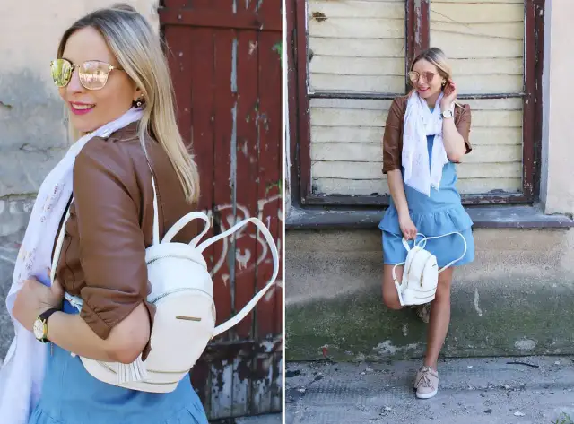 Co ubrać do jeansowej sukienki? Stylizacje i porady Anieli!