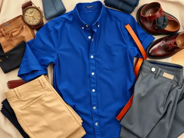 Spodnie do granatowej koszuli: Kolory i fasony na każdą okazję