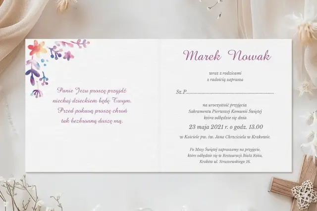 Wypisz zaproszenia na Komunię jak ekspert: Wzory i etykieta