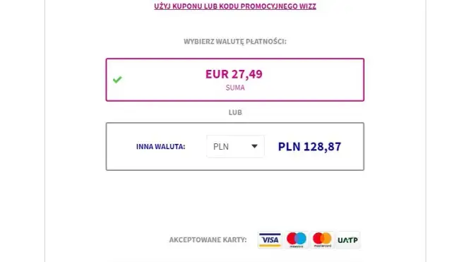 Wizz Air: Który przelew wybrać - krajowy czy międzynarodowy?
