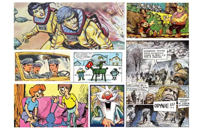 Kiedy powstał pierwszy komiks? Zobacz sceny z różnych komiksów: akcja, humor, fantasy i dramatyczne historie.