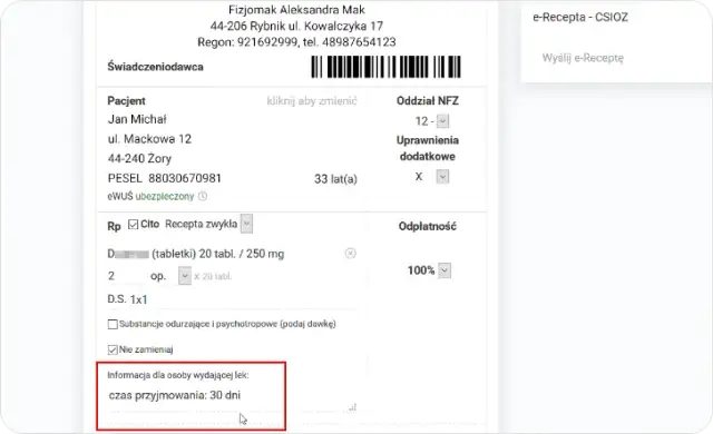 Na ile dni można wypisać leki na e-recepcie? Sprawdź ważność recepty