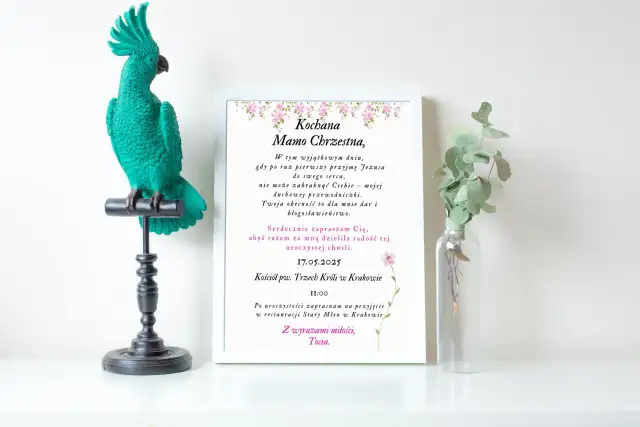 Jak stworzyć wyjątkowe zaproszenie komunijne dla Matki Chrzestnej?