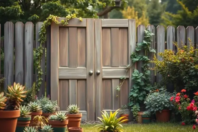 Jak wykorzystać stare drzwi w ogrodzie - 10 kreatywnych pomysłów