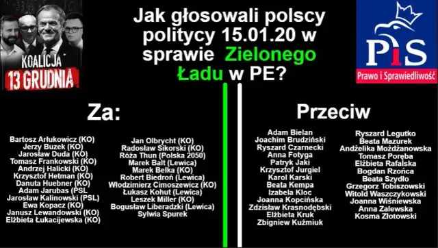 Kto głosował za zielonym ładem? Lista polskich europosłów i ich decyzje