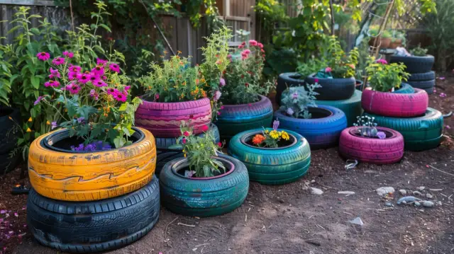  Donice z opon do ogrodu: Wykorzystaj Odpady i Stwórz Dekoracje