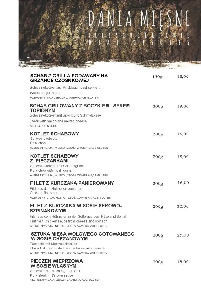 Menu Bacówka Kalisz: Sprawdź pyszne dania i ceny, zamów online