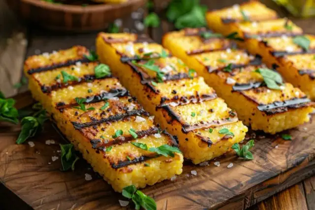 Polenta grillée parfaite : croustillante, fondante et sans coller