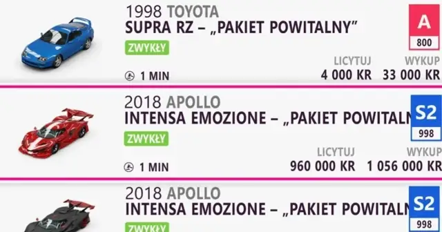 Jak sprzedać auto w Forza Horizon bez strat i maksymalnego zysku