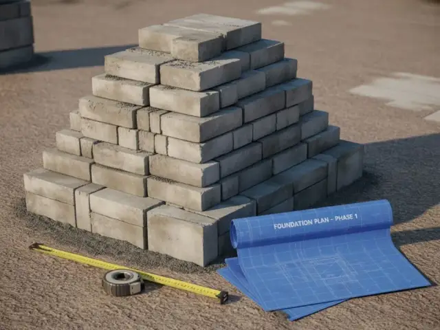 Ile zaprawy na bloczki fundamentowe - sprawdź, ile naprawdę potrzeba