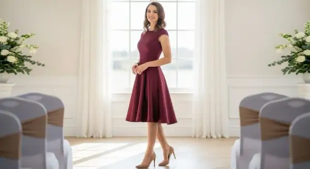 Bordowa sukienka: Jakie rajstopy wybrać? Poradnik krok po kroku