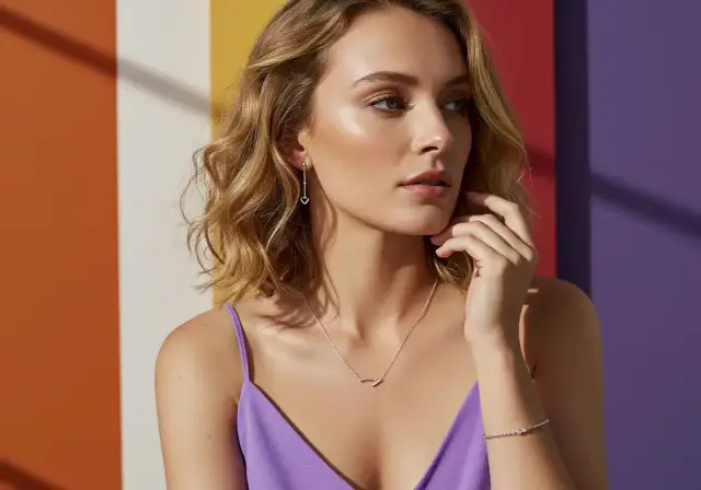 Jaka biżuteria do fioletowej sukienki, aby uniknąć modowych wpadek?