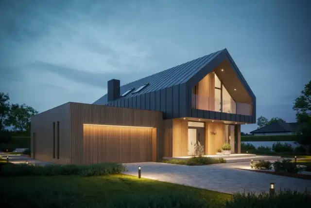 Jaką elewację wybrać do domu z grafitowym dachem i białymi oknami?