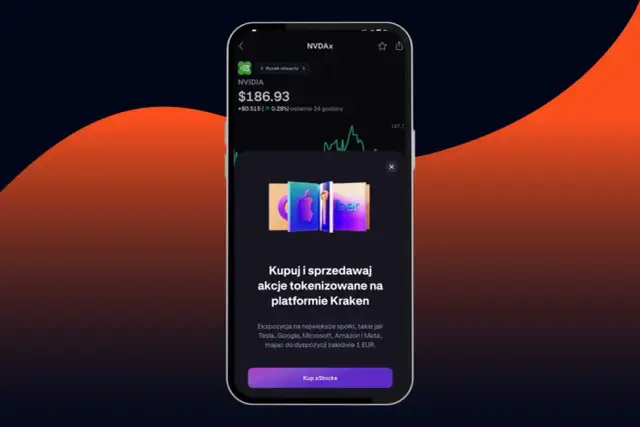 Chcesz wiedzieć, jak kupić akcje na giełdzie? Aplikacja Kraken umożliwia handel tokenizowanymi akcjami największych spółek, nawet od 1 EUR.