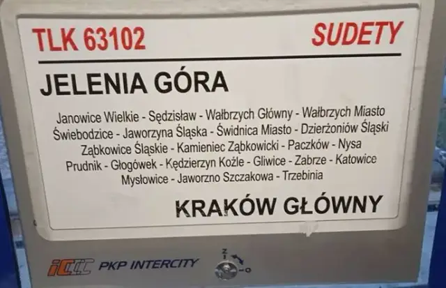 TLK Sudety: rozkład jazdy, trasa i stacje pośrednie z Krakowa do Jeleniej