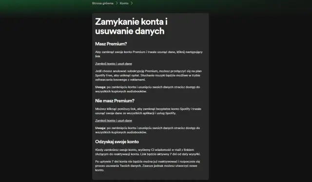 Jak trwale usunąć konto Spotify? Instrukcja krok po kroku