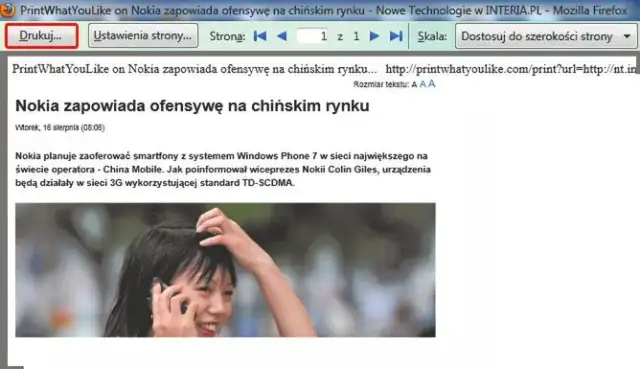 Jak wydrukować artykuł ze strony internetowej bez zbędnych elementów