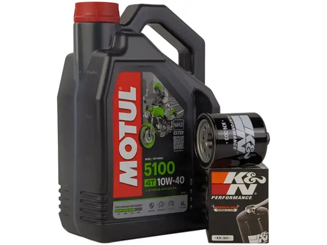 Olej Motul 5100 10W-40 i filtr oleju K&N KN-303.