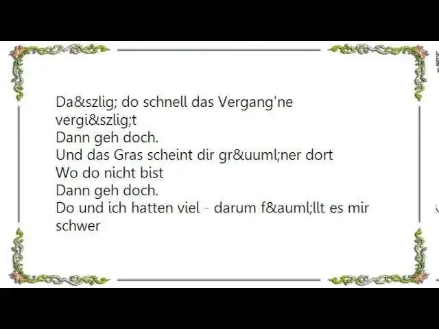 Howard Carpendale ... dann geh doch songtext – die bewegenden Lyrics und ihre Bedeutung