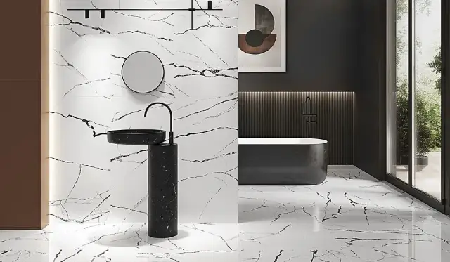 Biało-czarna łazienka: jak dobrać fugę dla efektu wow?