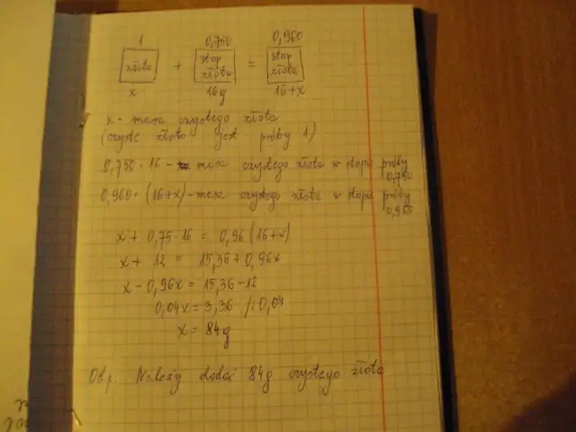 Ile trzeba wziąć gramów złota próby 960, aby uzyskać 200 gramów próby 750?