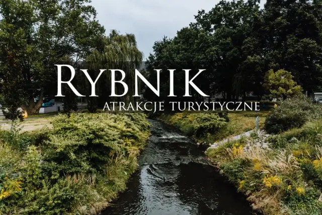 Rybnik: malowniczy strumień wśród zieleni, zapraszający do odkrywania jego atrakcji turystycznych.