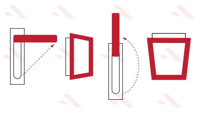 Ilustracja pokazuje różne rodzaje okien: uchylne, otwierane na oścież, przesuwne i obrotowe.