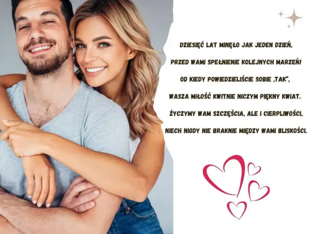 Kartki na 10 rocznicę ślubu: jak wybrać i co napisać w życzeniach