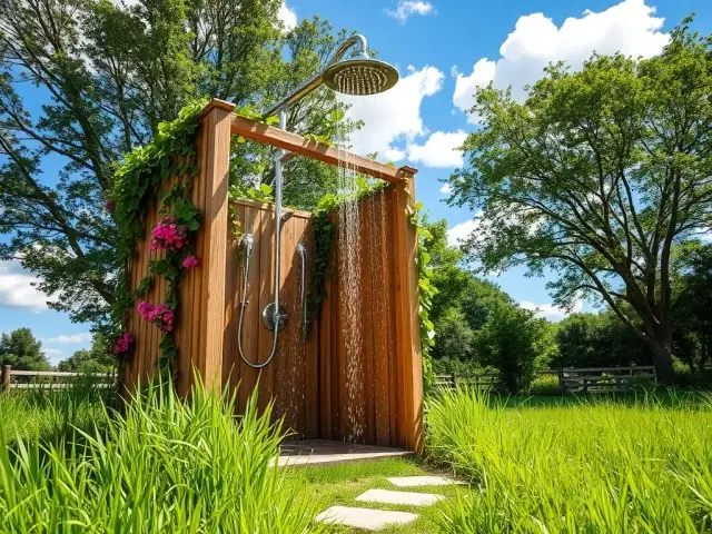 Prysznic na działce: Zbuduj i odprowadź wodę krok po kroku!