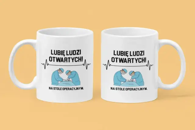 Kubek lekarza: Jaki napis rozbawi każdego medyka?