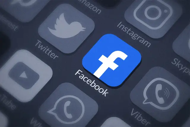 Ikony aplikacji społecznościowych, w tym Facebooka. Dowiedz się, jak odzyskać konto na FB za pomocą znajomych.