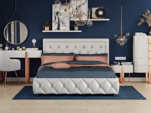 Granatowo-biała sypialnia: Jak stworzyć elegancki kontrast?