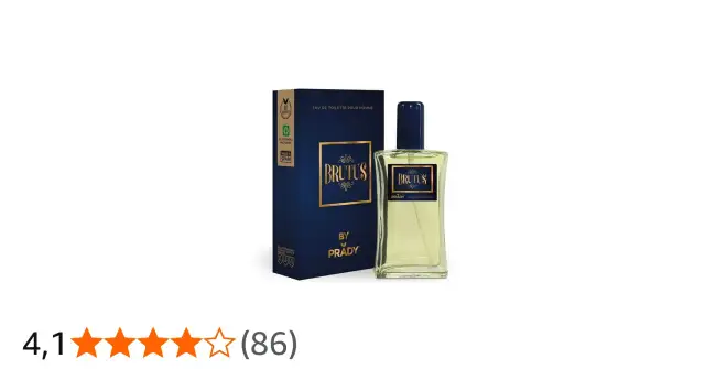 Flakon wody toaletowej męskiej Brutus by Prady i granatowe pudełko.