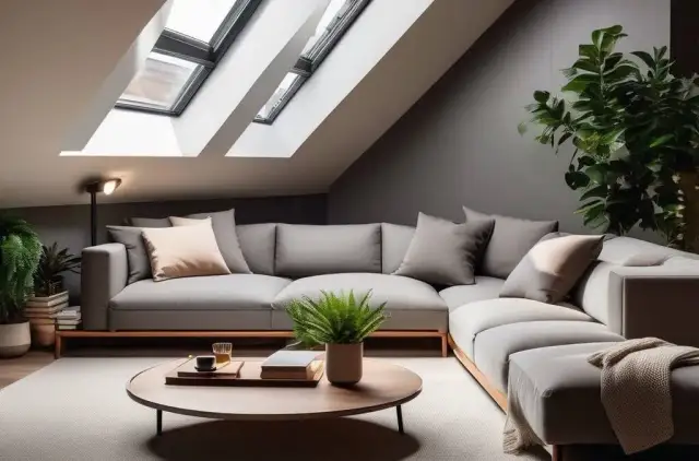 Jak urządzić salon ze skosami? Sprytne triki i rozwiązania