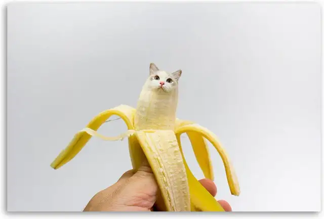 Kot w bananie, czy koty mogą jeść banany? To pytanie zadaje sobie wielu właścicieli, widząc to niezwykłe połączenie.