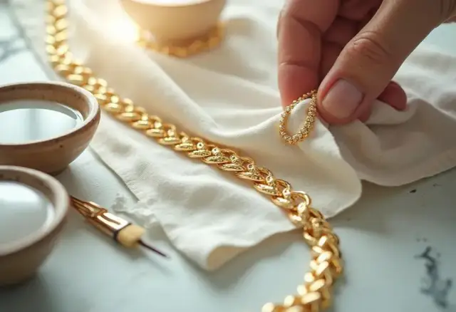 Jak wyczyścić złoty łańcuszek z włosów bez ryzyka uszkodzenia
