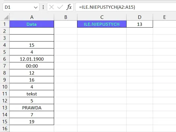 Funkcja ILE.LICZB w Excel: Jak skutecznie zliczać liczby