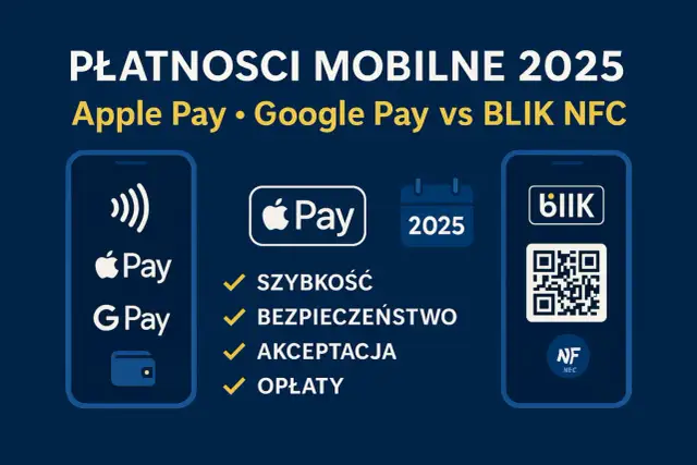 Porównanie płatności mobilnych 2025: Apple Pay, Google Pay vs BLIK NFC. Dowiedz się, jak płacić telefonem mBank.