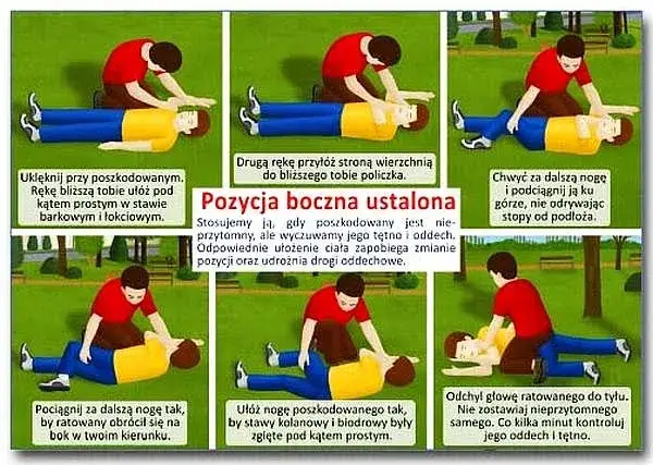 Jak wygląda pozycja bezpieczna, aby uratować życie poszkodowanego